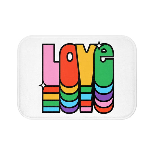 Rainbow Love Bath Mat