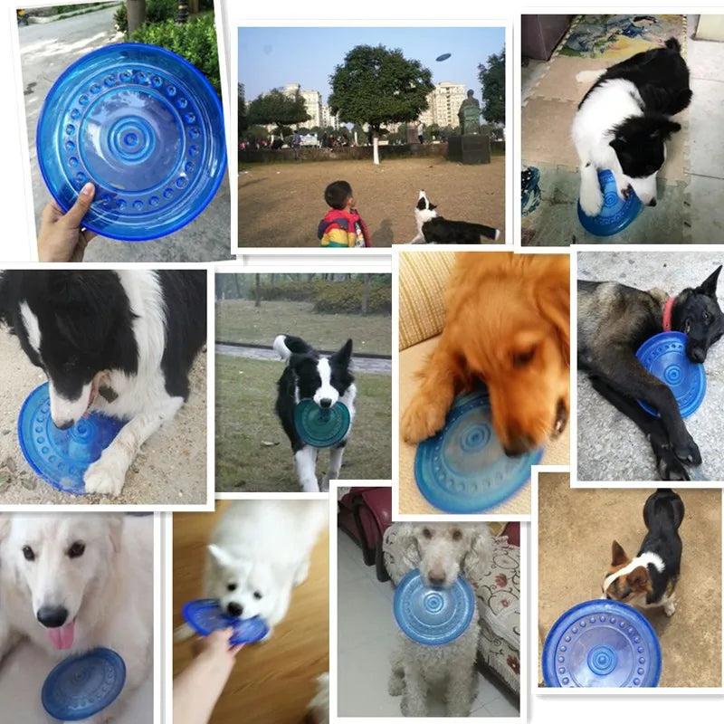 Pet Dog Discs Toy Dog Flying Discs Trainning Puppy Toys Rubber Fetch