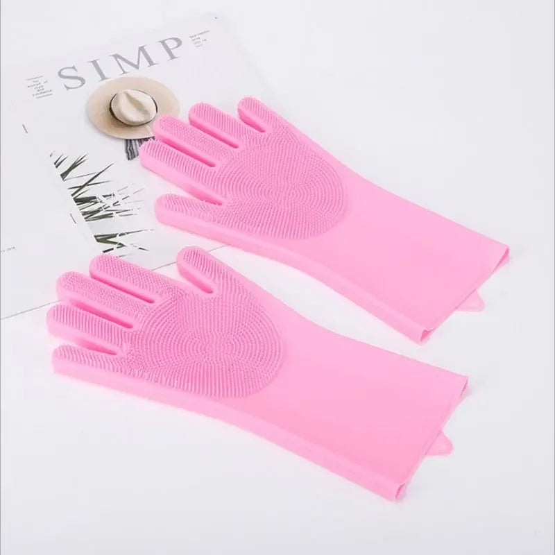 Magic Silicone Body Pet Bathing Gloves for Animal Perfect Bathe