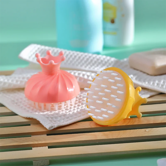 Baby Silicone Shampoo Brush Newborn Kids Washing Hair Tool Bath Mud