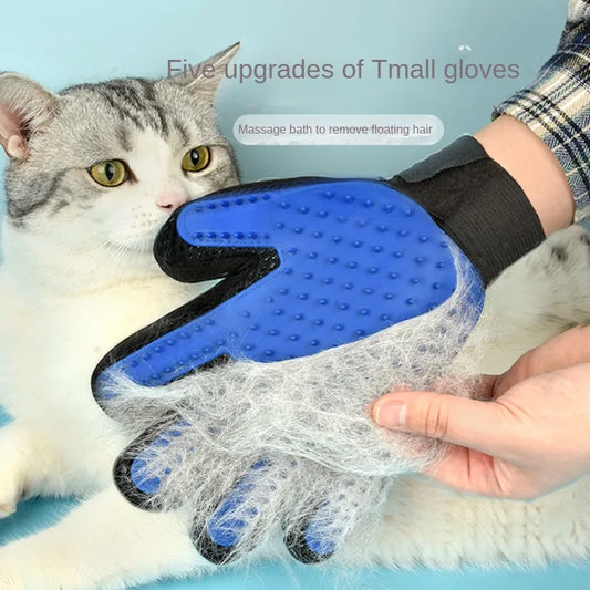 Silicone Pet Grooming Gloves Cats Hair Brush and Comb Gloves to Bathe