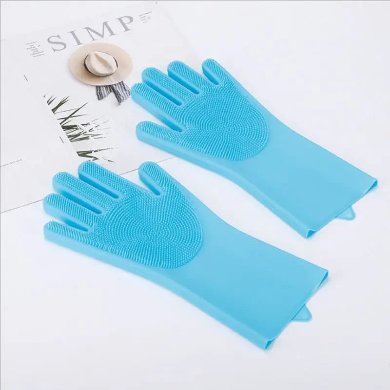 Magic Silicone Body Pet Bathing Gloves for Animal Perfect Bathe