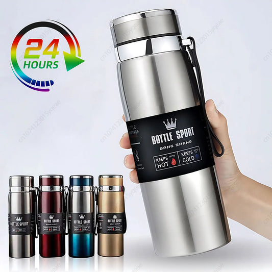 1000ml Thermal Water Bottle Thermos Vacuum Flask Double Stainless