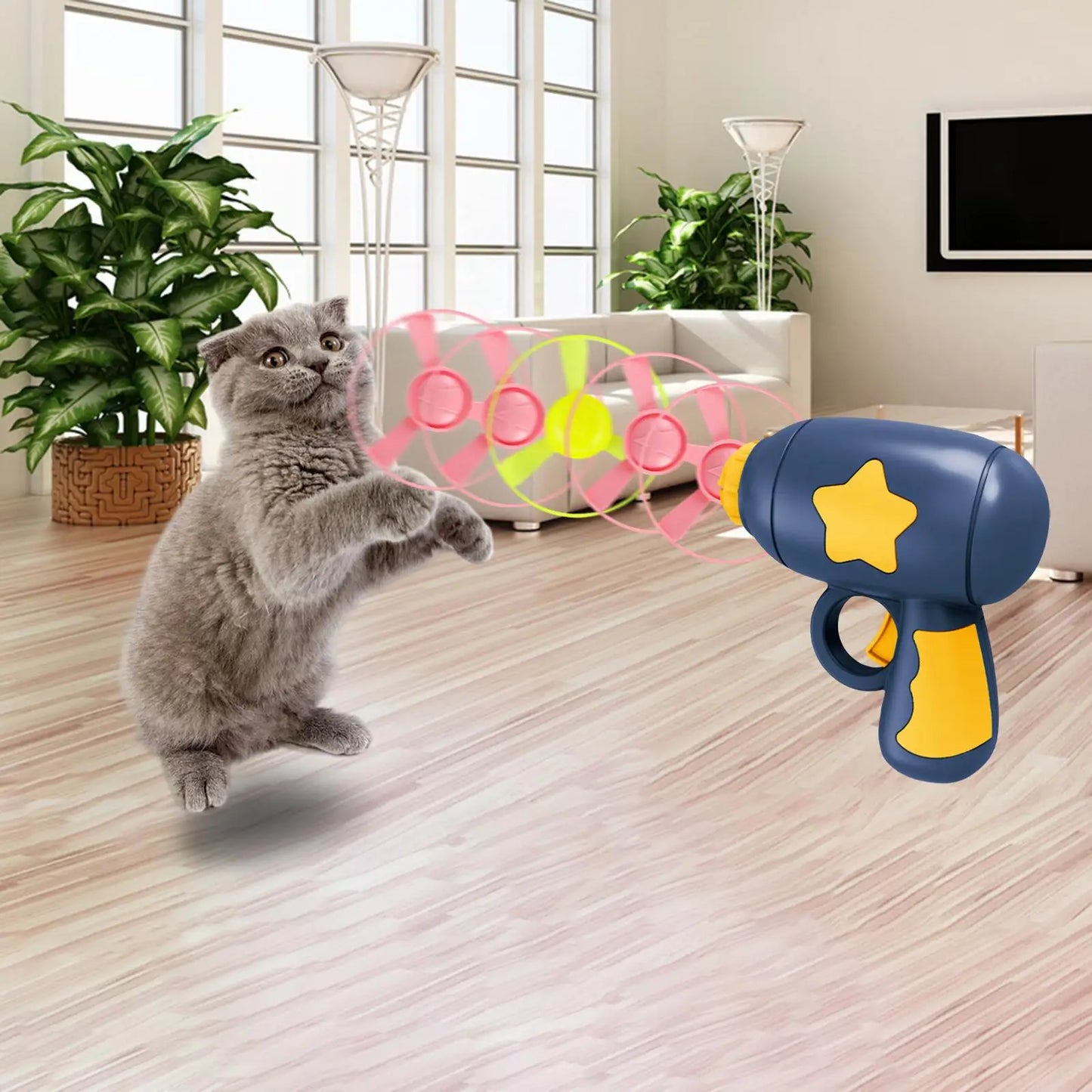 Cat Toy Propellers Cat Fetch Toy Flying Propellers for Exercising