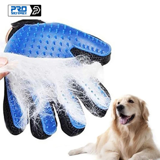 Dog Pet Grooming Glove Silicone Cats Brush Comb Deshedding Hair Gloves