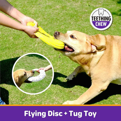 Dog Fetch Toys Tennis Balls 2Pcs Indestructible Dog Flying Disc