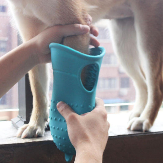 Dog Paw Cleaner Cup Soft Silicone Combs Portable Outdoor Pet Foot